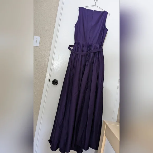 Ralph Lauren Gown Elegant Purple Gown with Embellished Waist - Picture 2 of 6